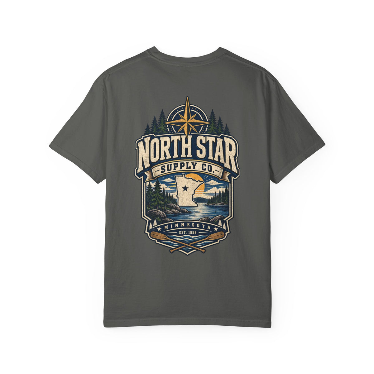 Minnesota North Star Supply Co. Unisex Comfort Color 1717 Streetwear Graphic Tee