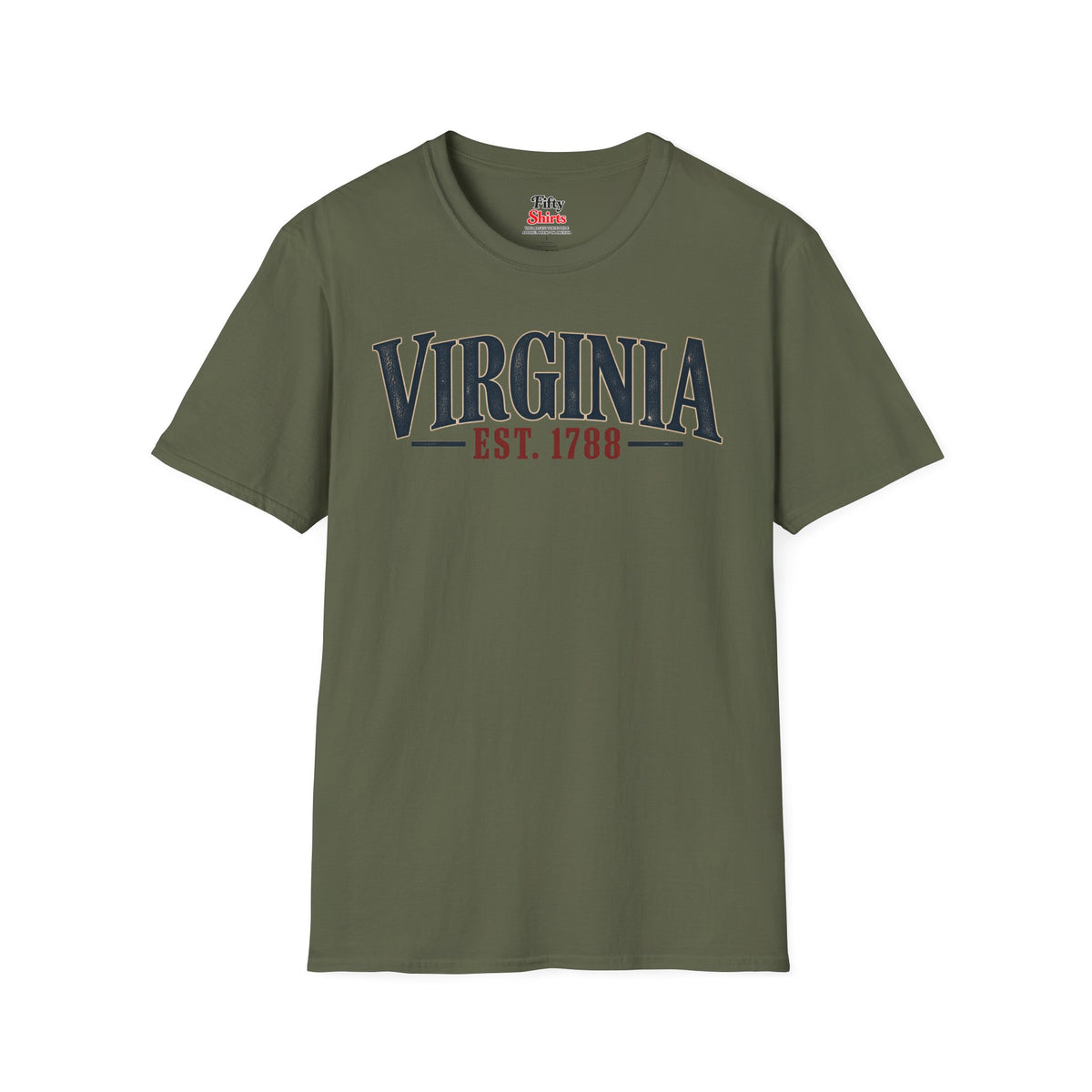 Virginia Est 1788 Unisex Softstyle T Shirt State Name Graphic Tee