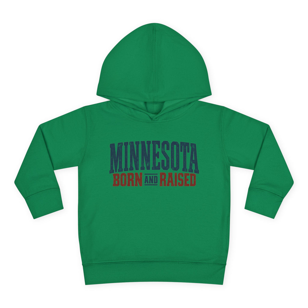 Minnesota Born and Raised Rustic Americana Unisex Toddler Pullover Fleece Hoodie
