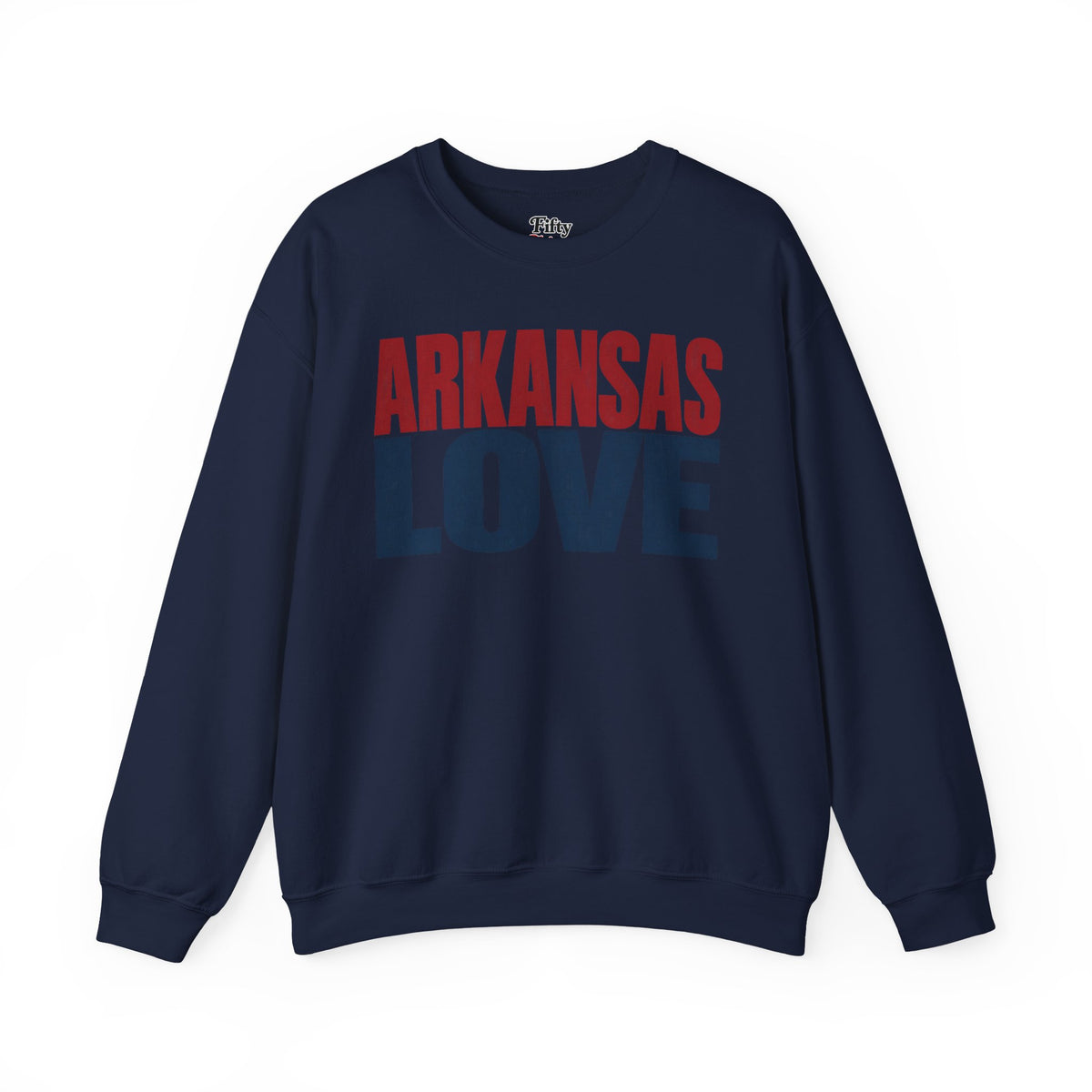 Arkansas Love Unisex Crewneck Sweatshirt State Name Graphic