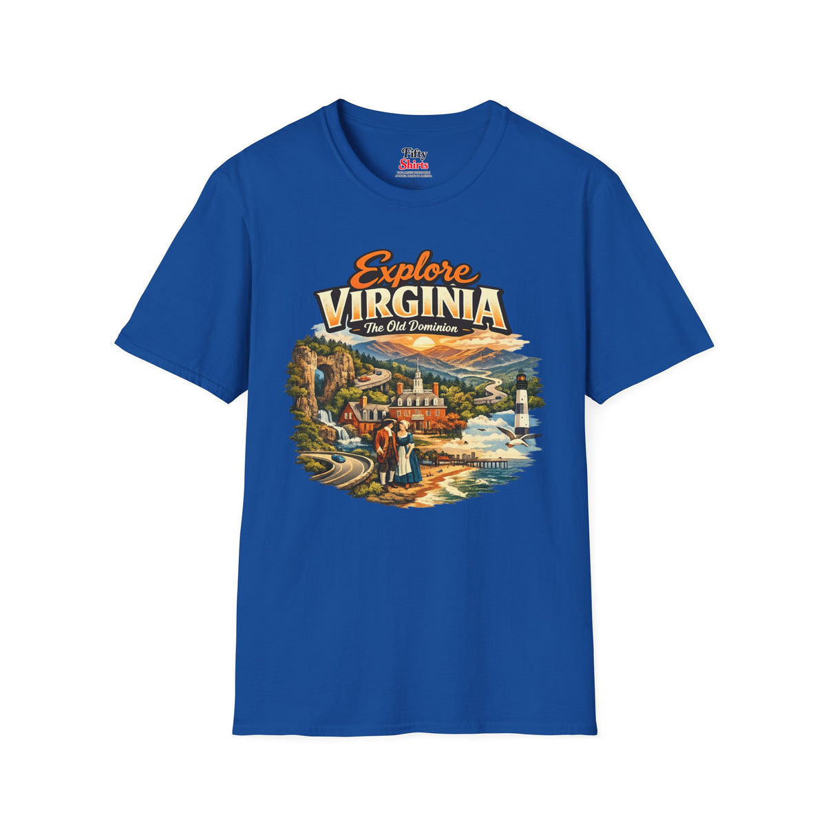 Explore Virginia Unisex Softstyle T Shirt State Pride Graphic Tee Collections FS03