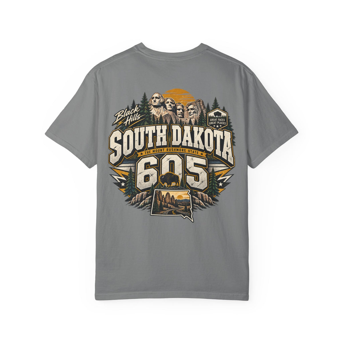 South Dakota 605 Unisex Comfort Color 1717 Streetwear Graphic Tee