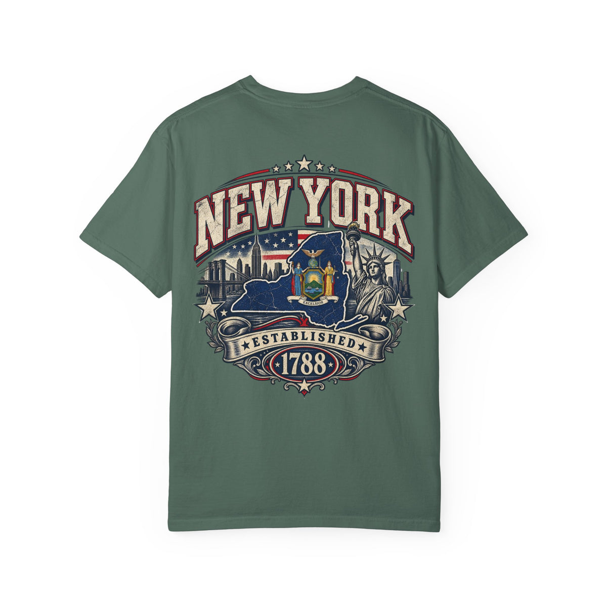 New York Established 1788 Unisex Comfort Color 1717 Streetwear Graphic Tee