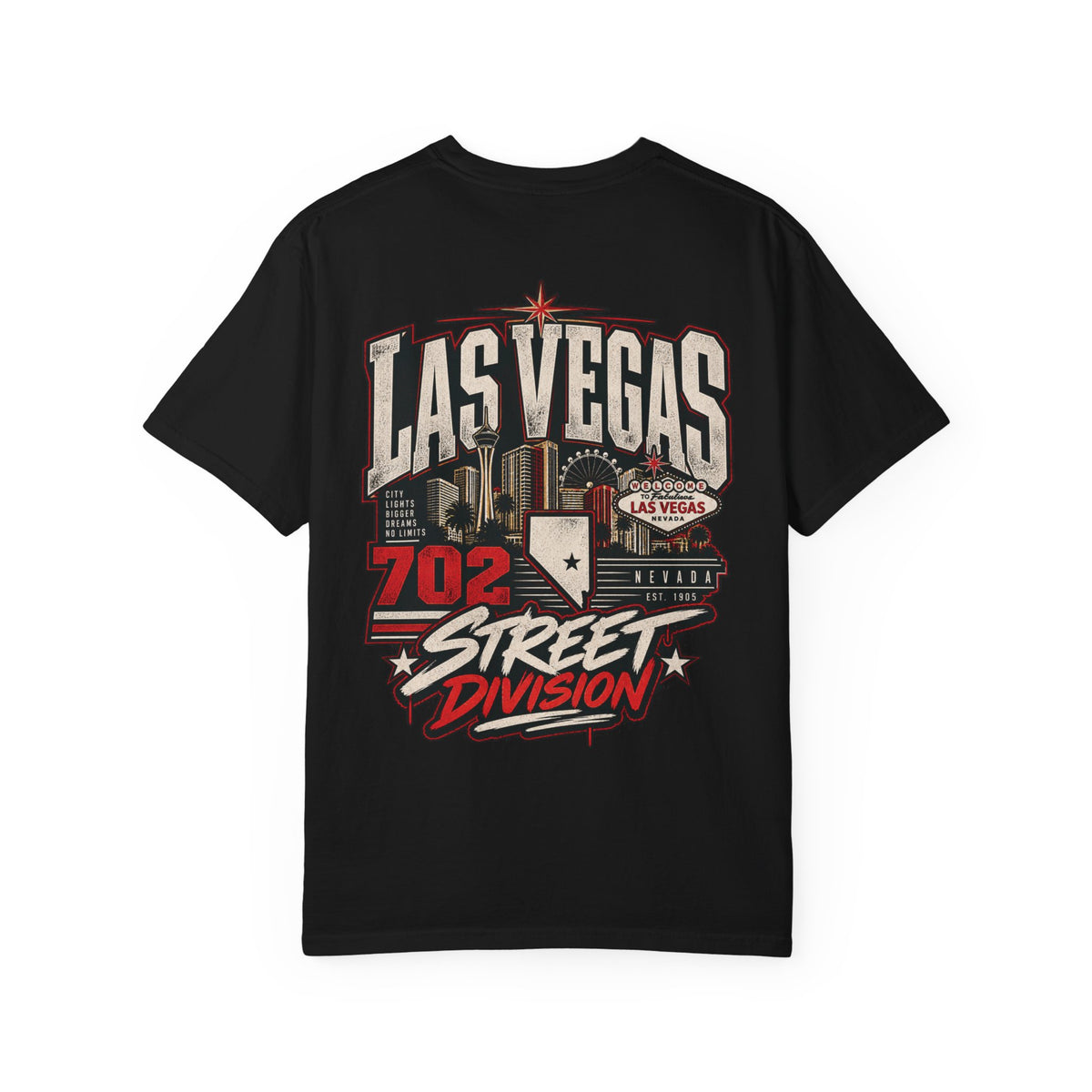 Nevada Las Vegas Street Division Unisex Comfort Color 1717 Streetwear Graphic Tee
