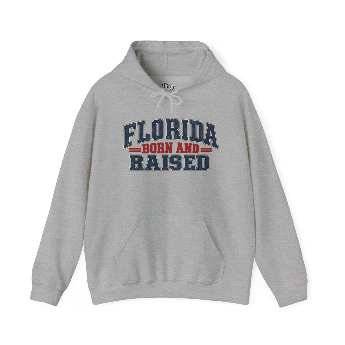 Florida Born and Raised Rustic Americana Unisex Hoodie Graphic