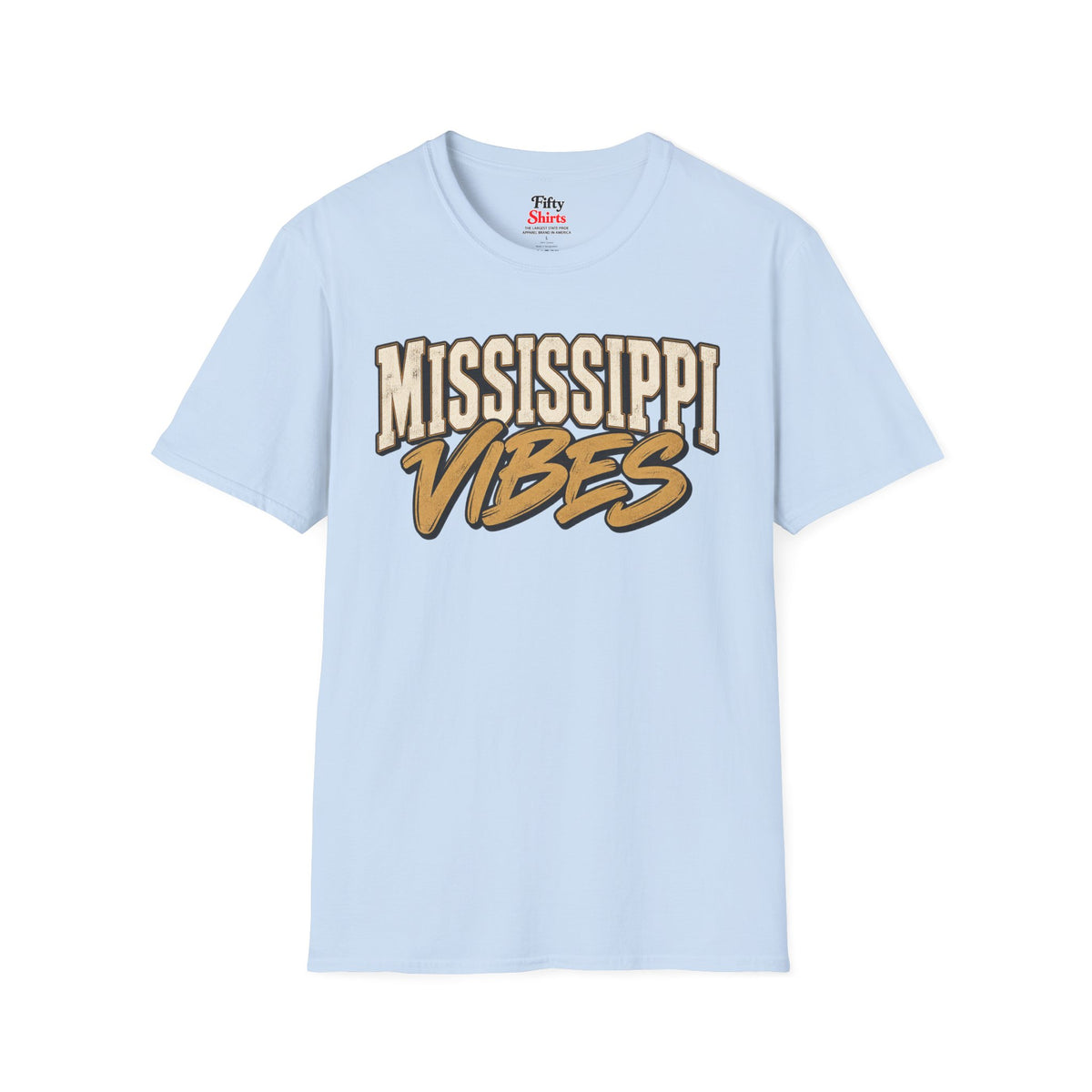 Mississippi Vibes Unisex Softstyle T Shirt State Name Graphic Tee