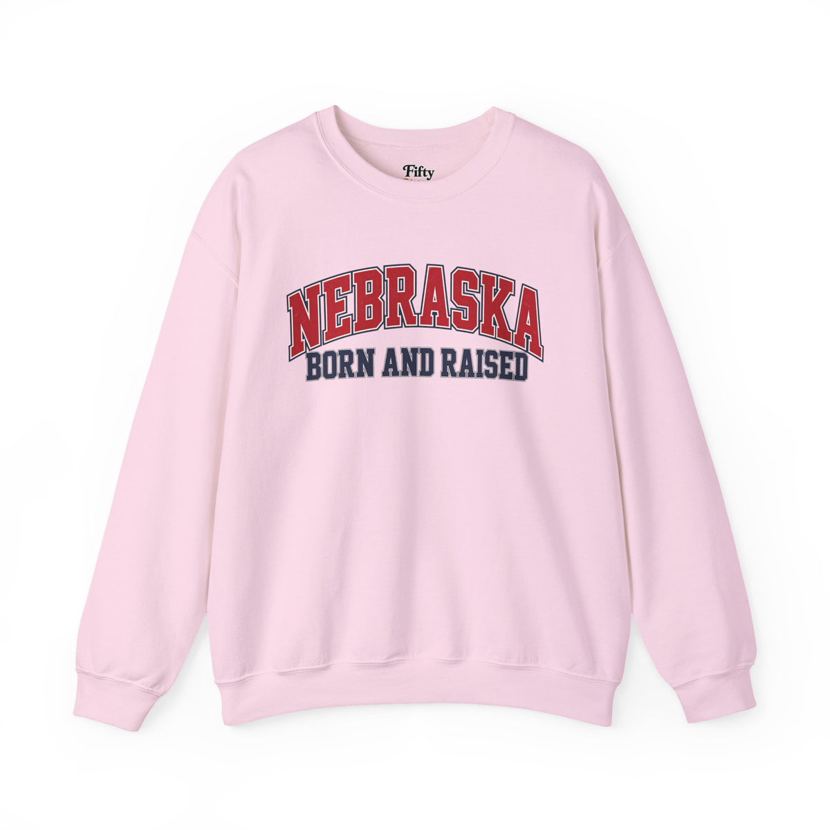 Nebraska Born and Raised Premium Collegiate Unisex Sweatshirt Graphic