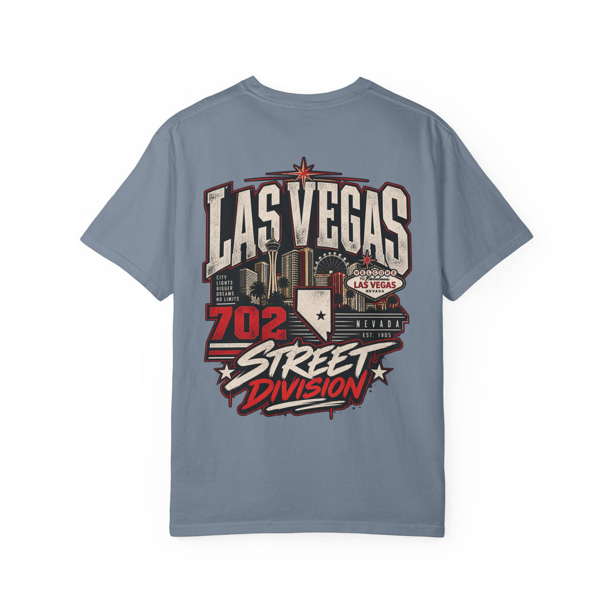 Nevada Las Vegas Street Division Unisex Comfort Color 1717 Streetwear Graphic Tee