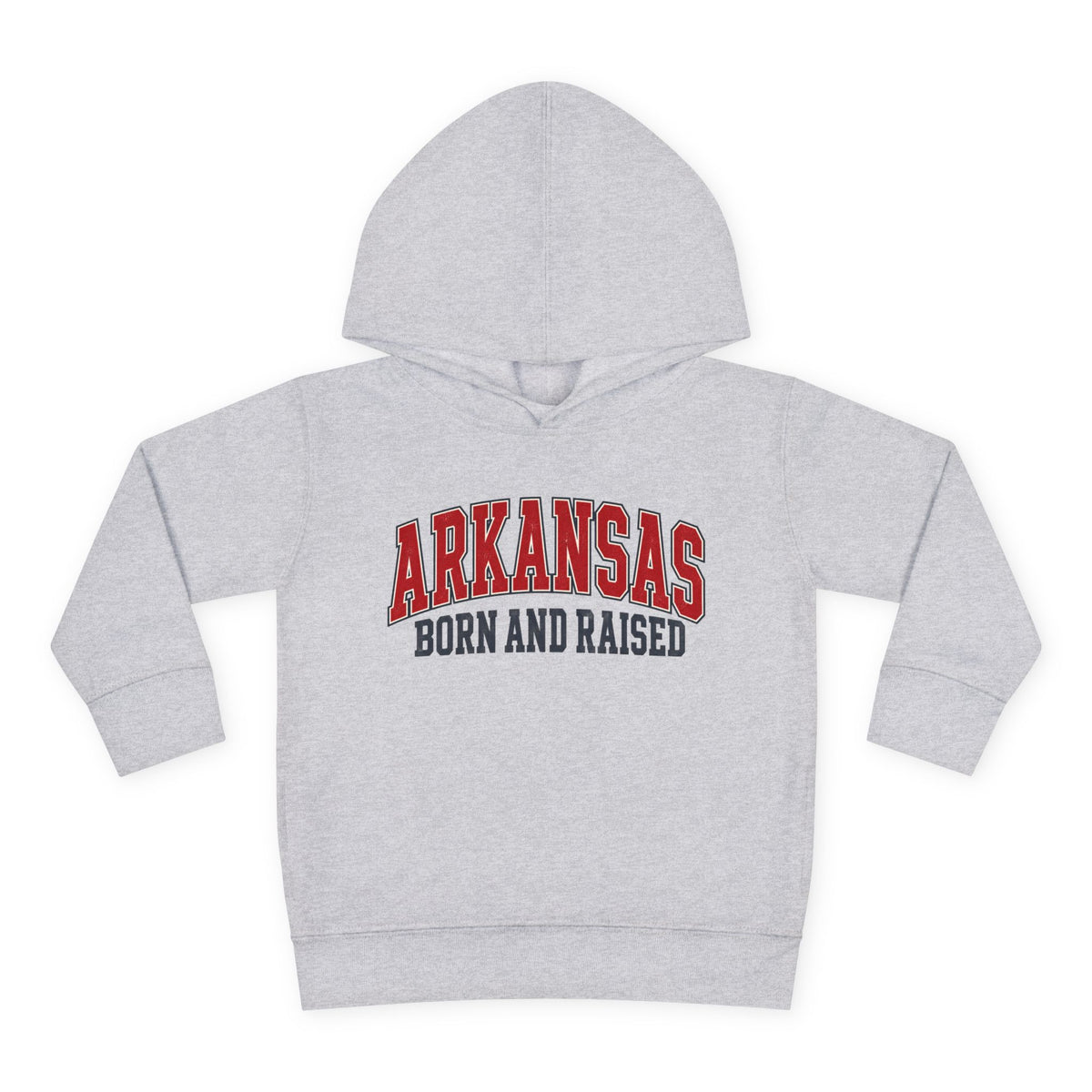 Arkansas Born and Raised Vintage Athletic Heritage Unisex Toddler Pullover Fleece Hoodie