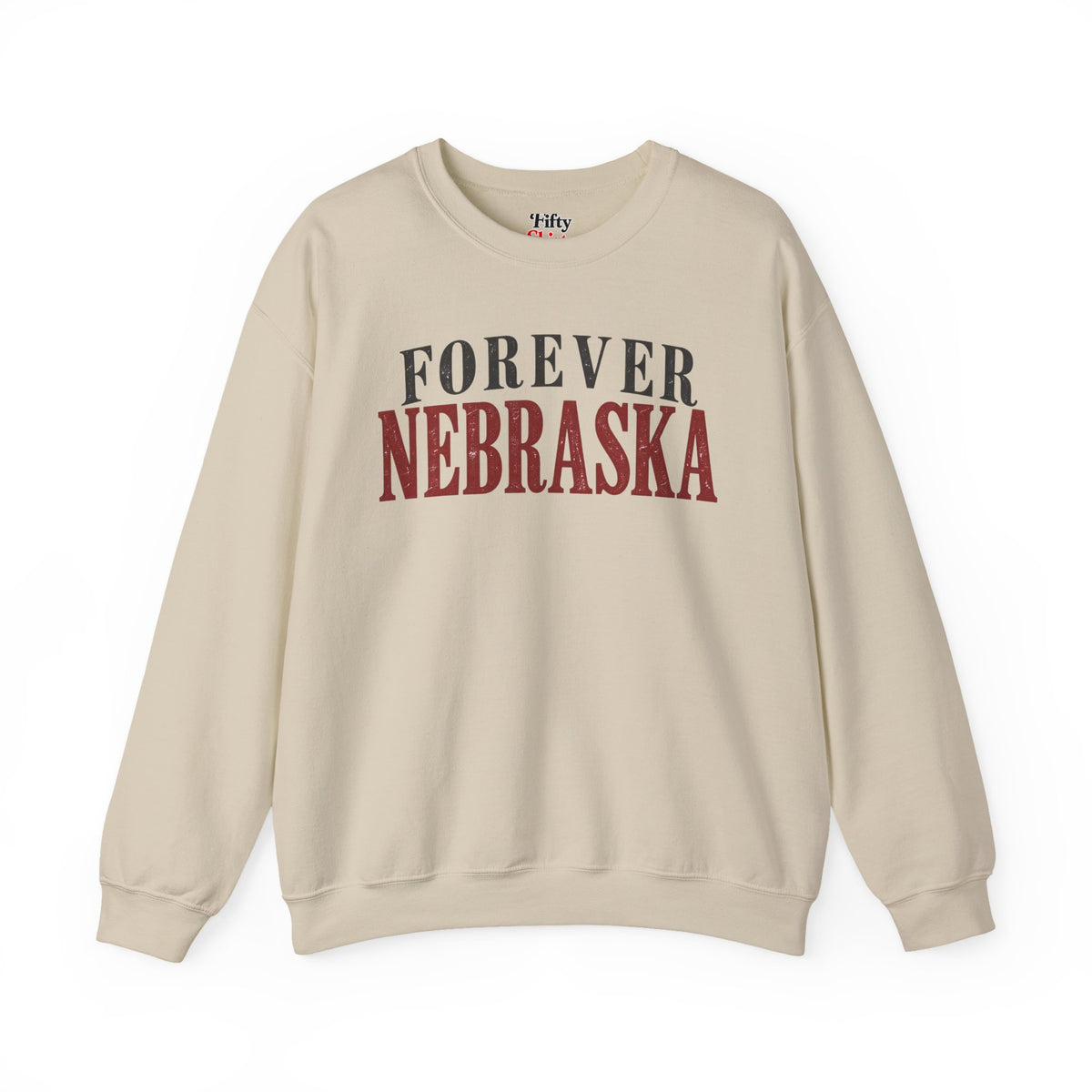 Forever Nebraska Unisex Crewneck Sweatshirt State Name Graphic