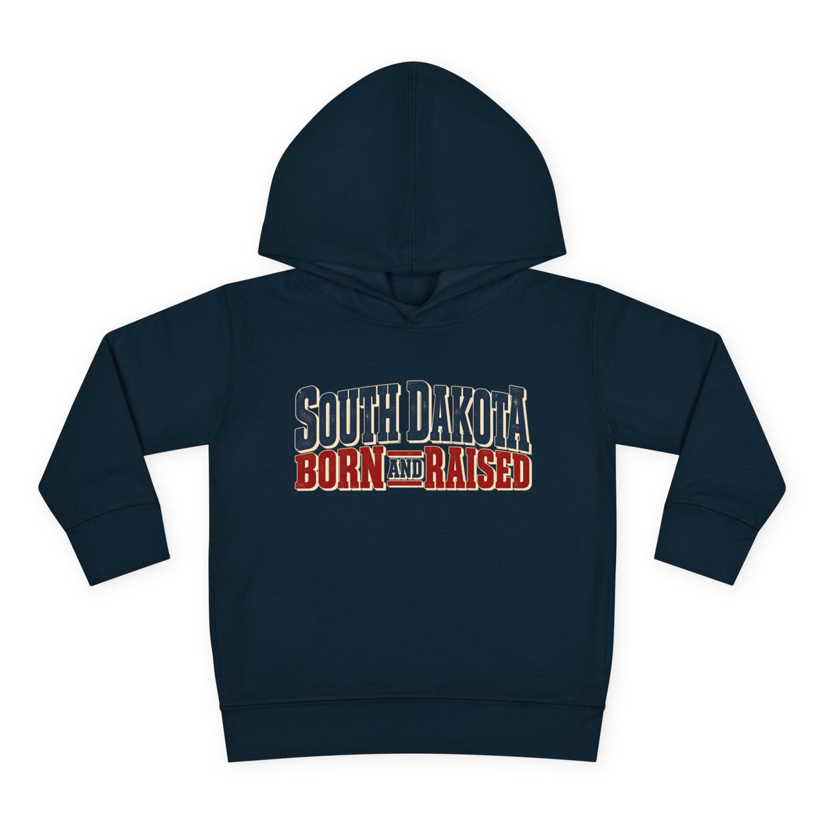 South Dakota Born and Raised Vintage Americana Unisex Toddler Pullover Fleece Hoodie