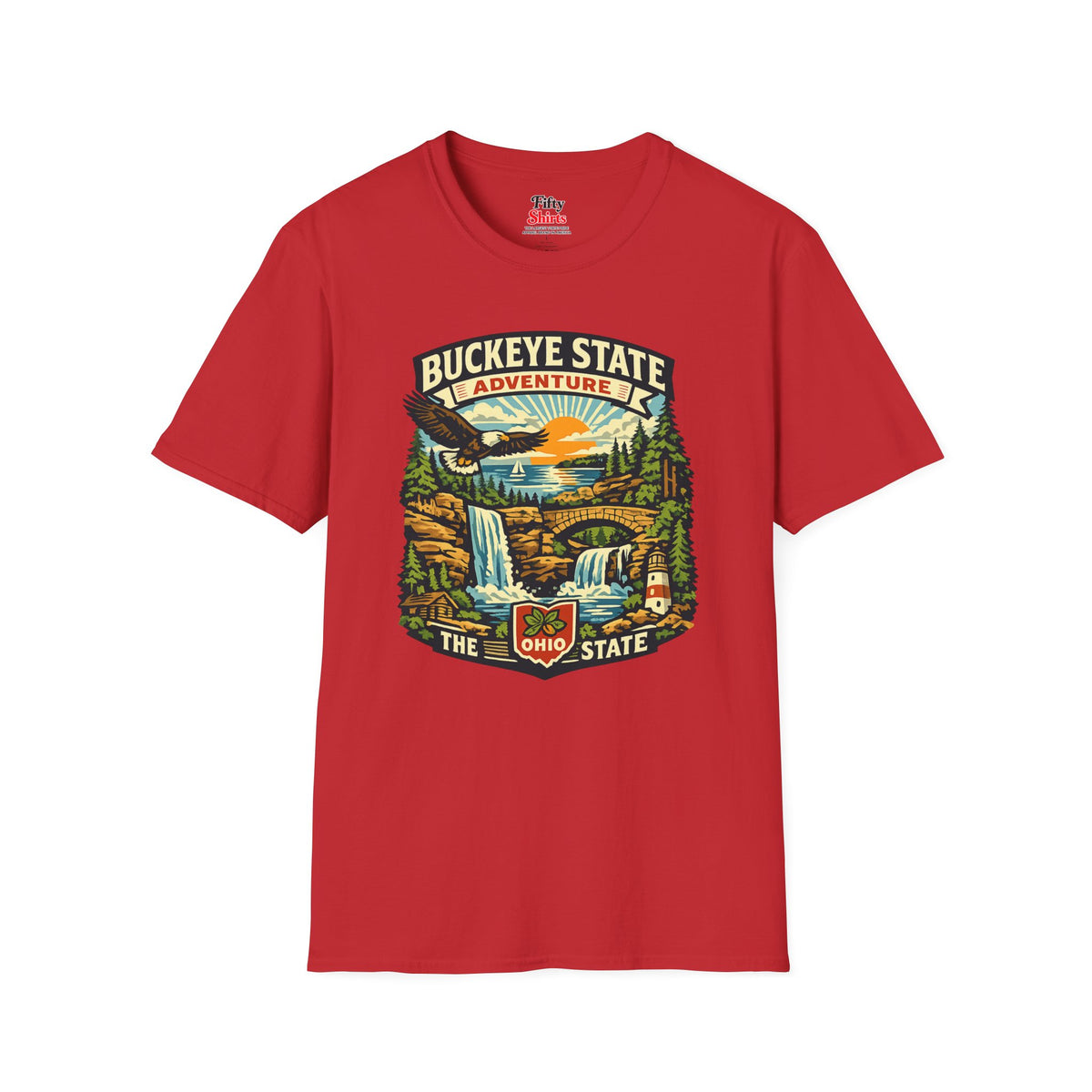 Ohio Buckeye State Adventure Unisex Softstyle T Shirt State Pride Graphic Tee Collections FS03