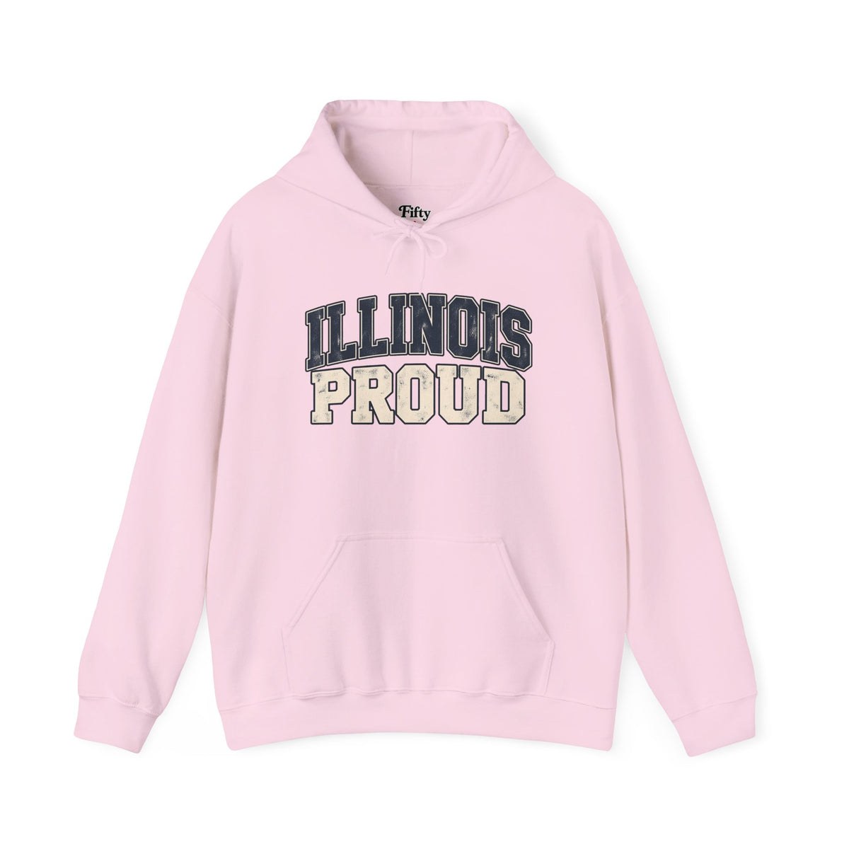Illinois Proud Unisex Hoodie State Name Graphic