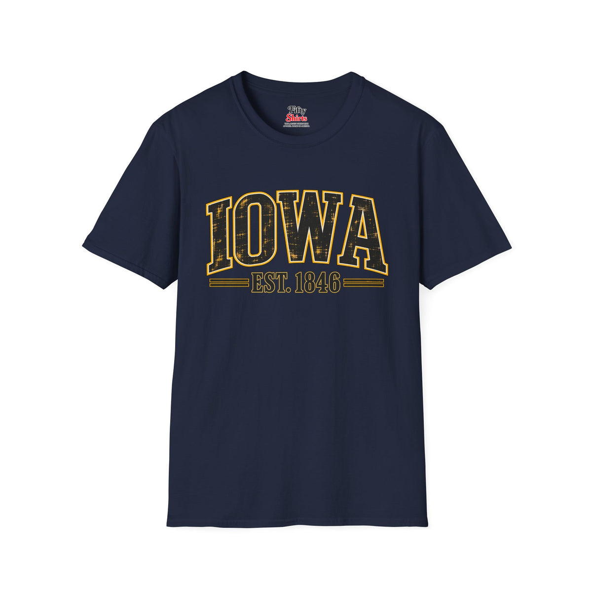 Iowa Est 1846 Unisex Softstyle T Shirt State Name Graphic Tee