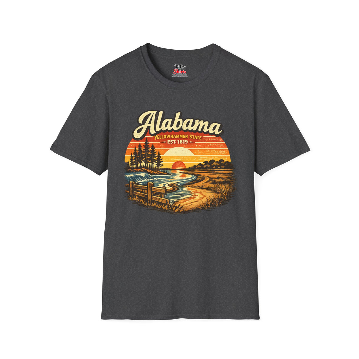 Alabama Southern Sunset Unisex Softstyle T Shirt State Pride Graphic Tee Collections FS03