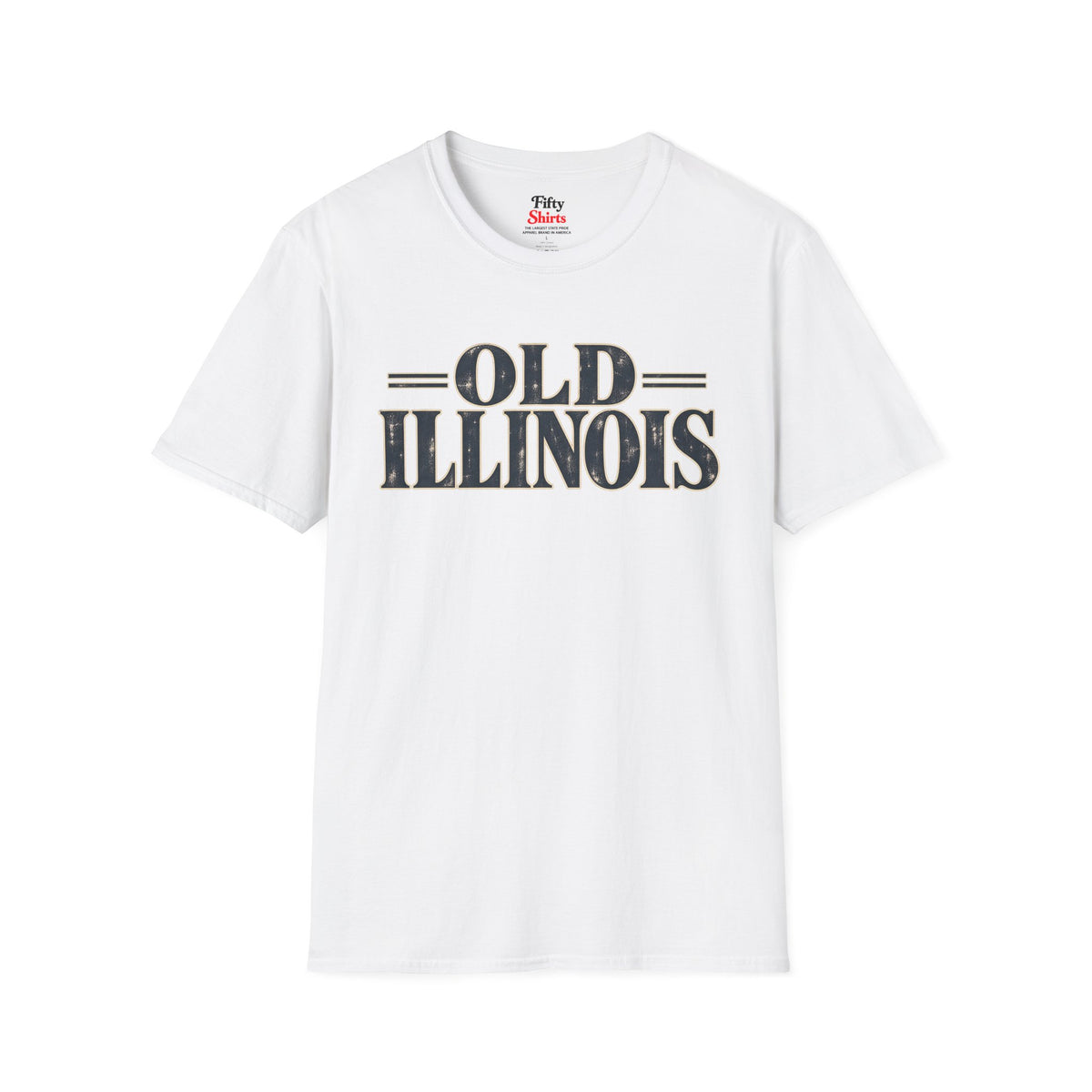 Old Illinois Unisex Softstyle T Shirt State Name Graphic Tee