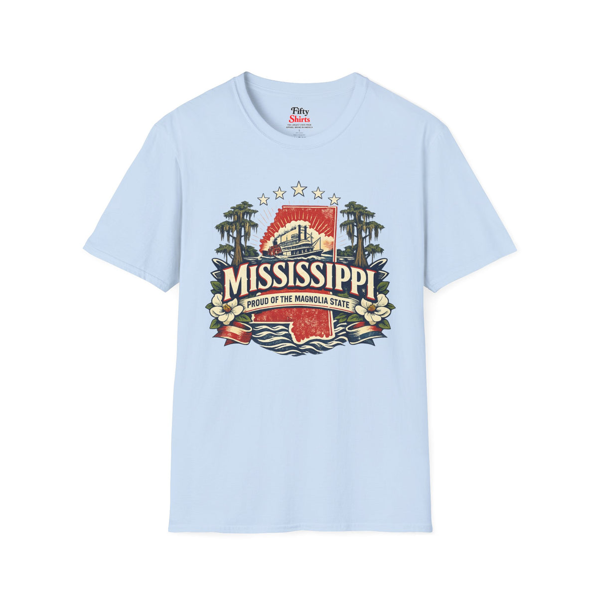 Mississippi State Pride Unisex Softstyle T Shirt State Pride Graphic Tee Collections FS03