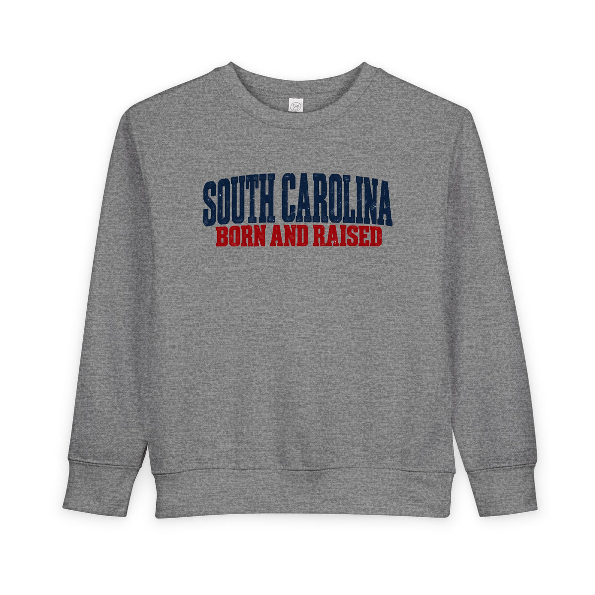 South Carolina Born and Raised Minimal Heritage Unisex Toddler Sweatshirt