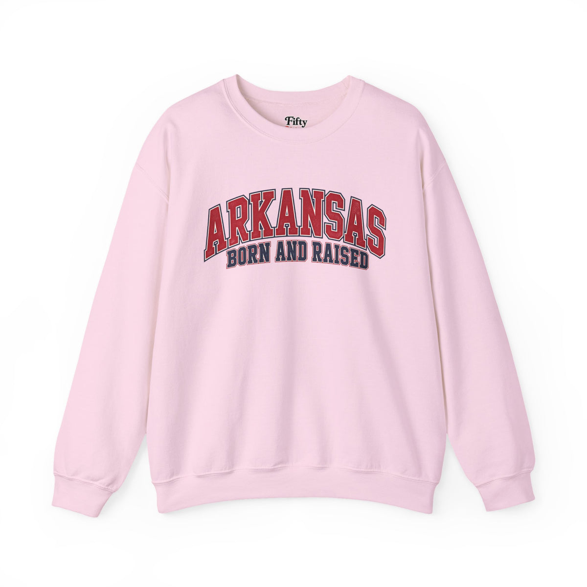 Arkansas Born and Raised Premium Collegiate Unisex Sweatshirt Graphic