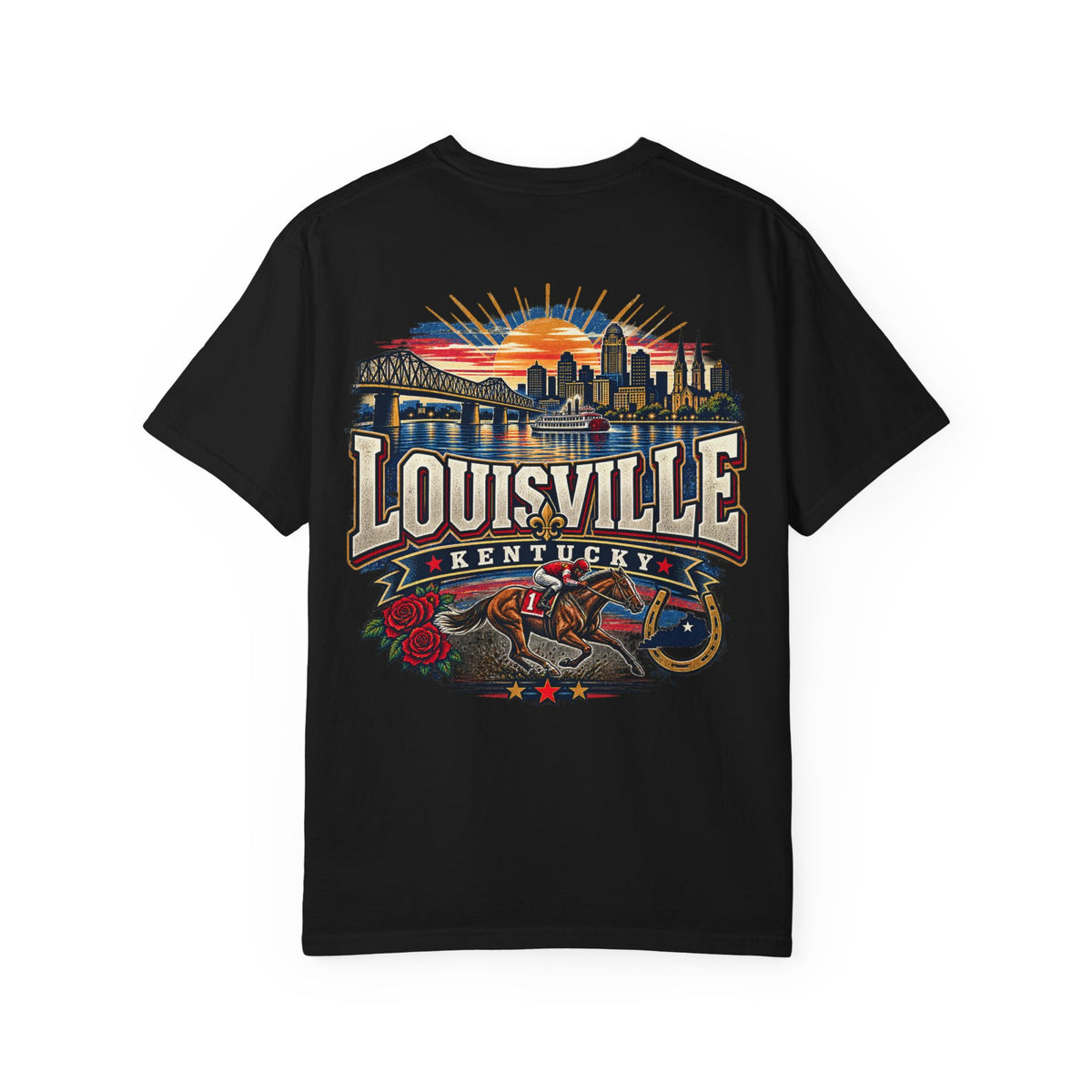 Louisville Kentucky Unisex Comfort Color 1717 Streetwear Graphic Tee