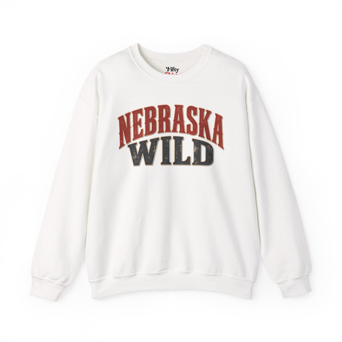 Nebraska Wild Unisex Crewneck Sweatshirt State Name Graphic