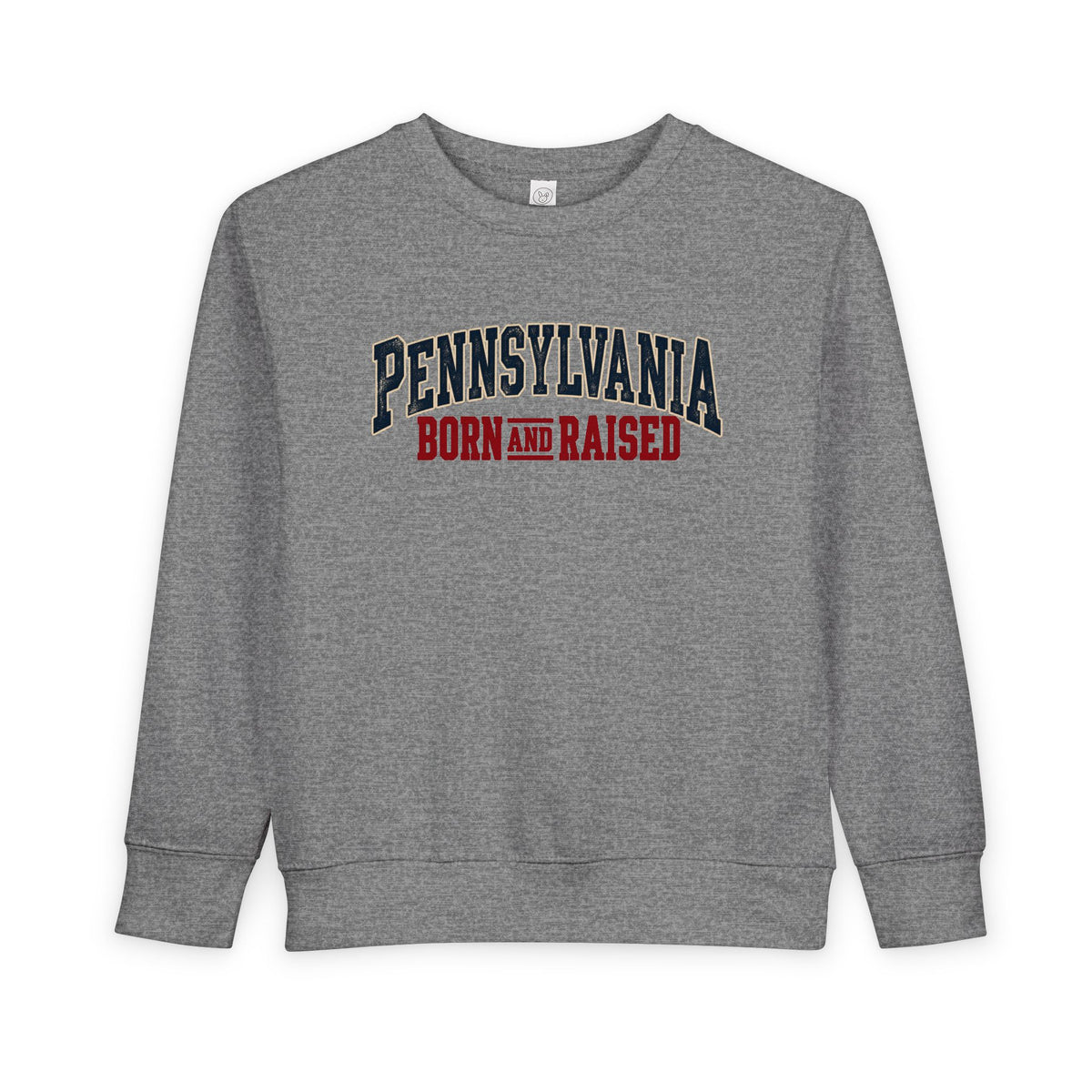 Pennsylvania Born and Raised Classic Souvenir Unisex Toddler Sweatshirt