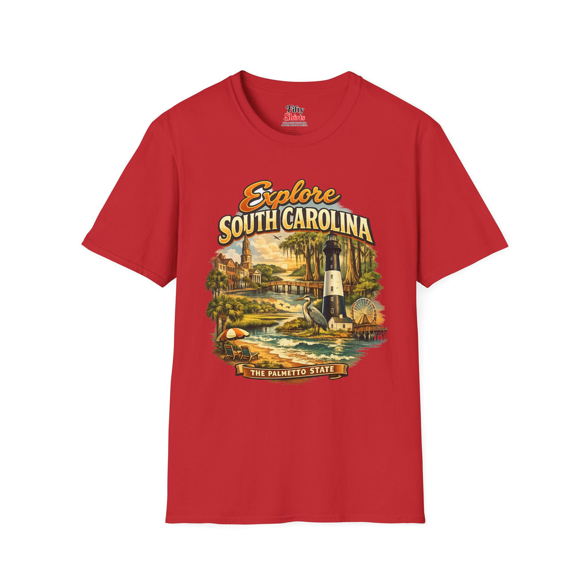 Explore South Carolina Unisex Softstyle T Shirt State Pride Graphic Tee Collections FS03