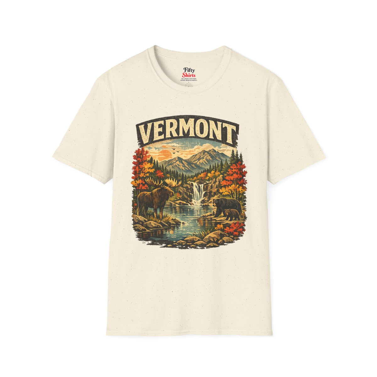 Vermont Wildlife Unisex Softstyle T Shirt State Pride Graphic Tee Collections FS03