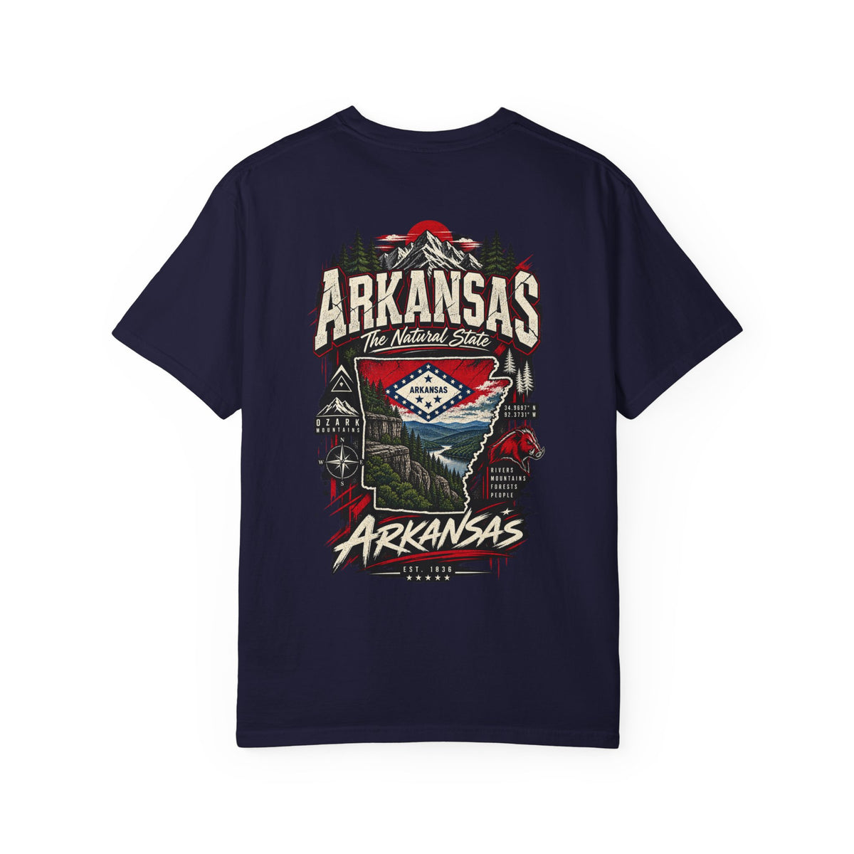 Arkansas Street Legacy Unisex Comfort Color 1717 Streetwear Graphic Tee