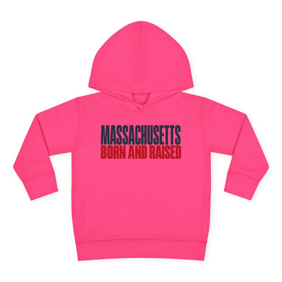 Massachusetts Born and Raised Modern Streetwear Unisex Toddler Pullover Fleece Hoodie