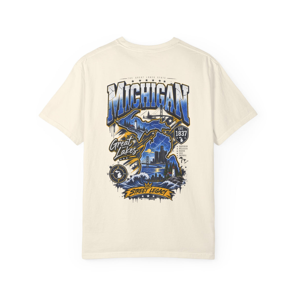 Michigan Street Legacy Unisex Comfort Color 1717 Streetwear Graphic Tee
