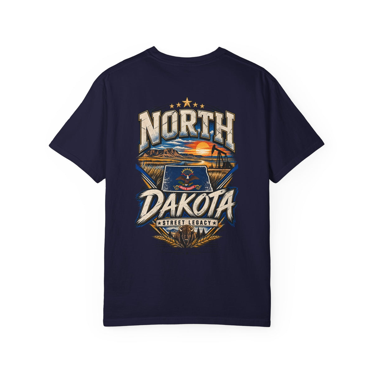North Dakota Street Legacy Unisex Comfort Color 1717 Streetwear Graphic Tee