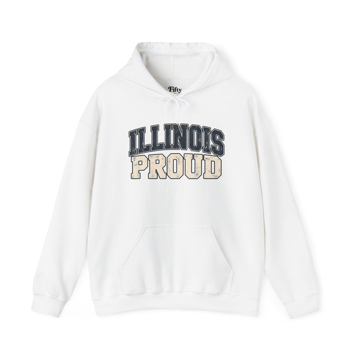 Illinois Proud Unisex Hoodie State Name Graphic
