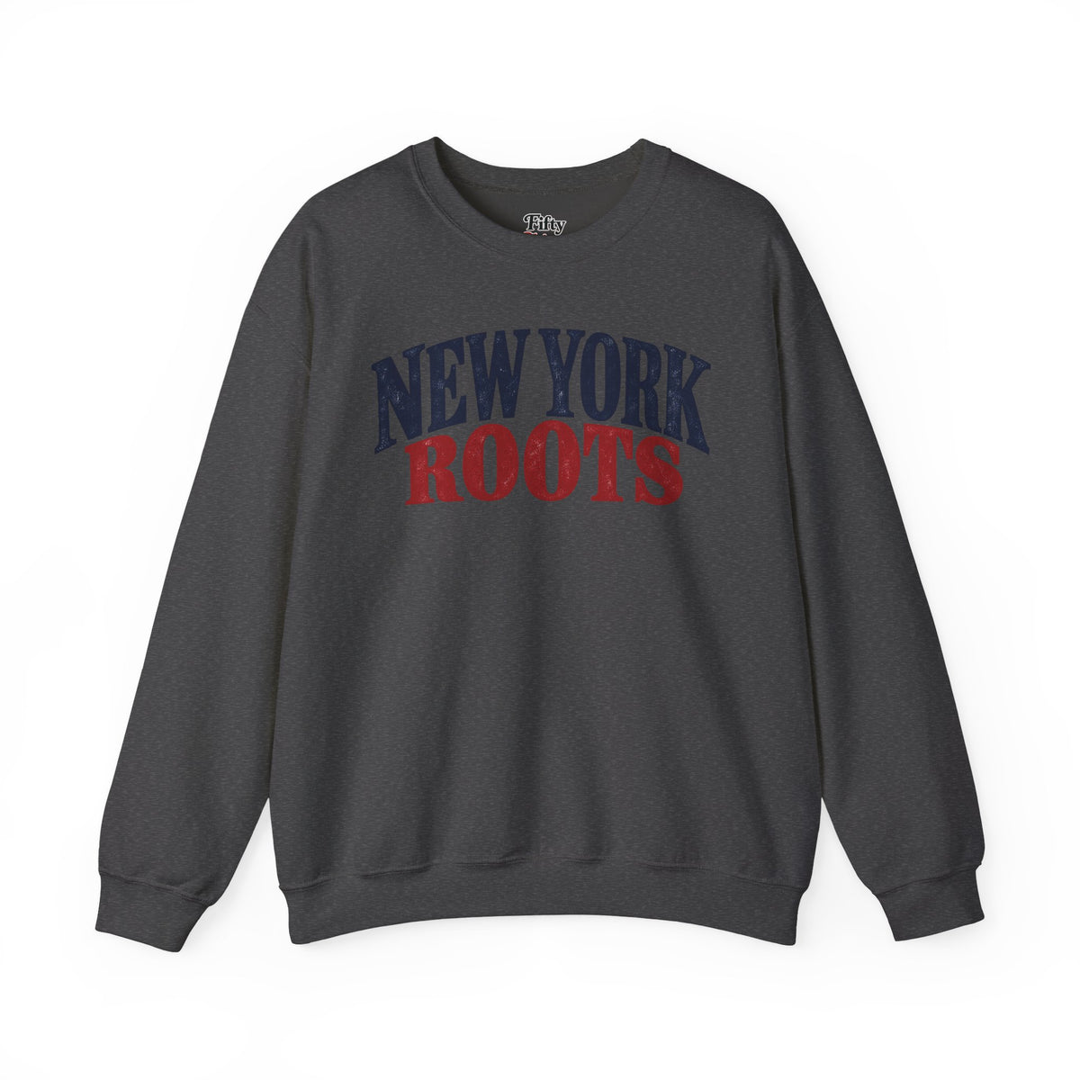 New York Roots Unisex Crewneck Sweatshirt State Name Graphic