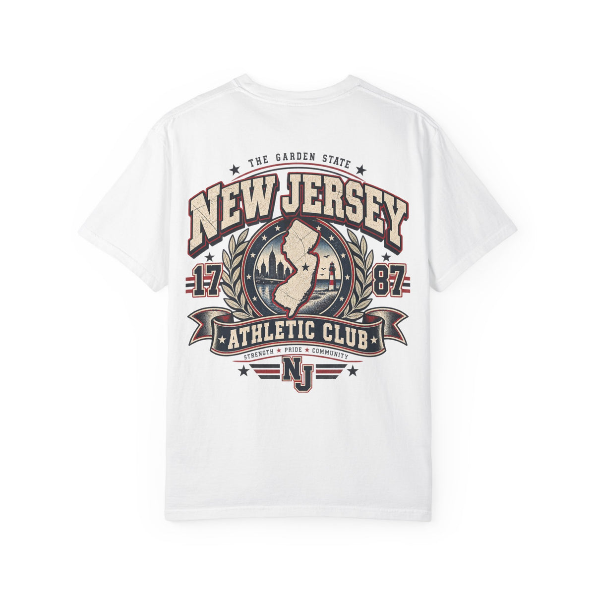 New Jersey Athletic Club Unisex Comfort Color 1717 Streetwear Graphic Tee