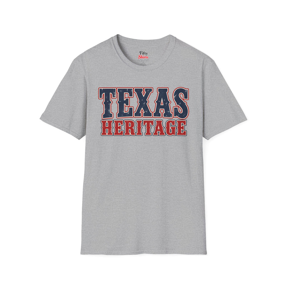 Texas Heritage Unisex Softstyle T Shirt State Name Graphic Tee