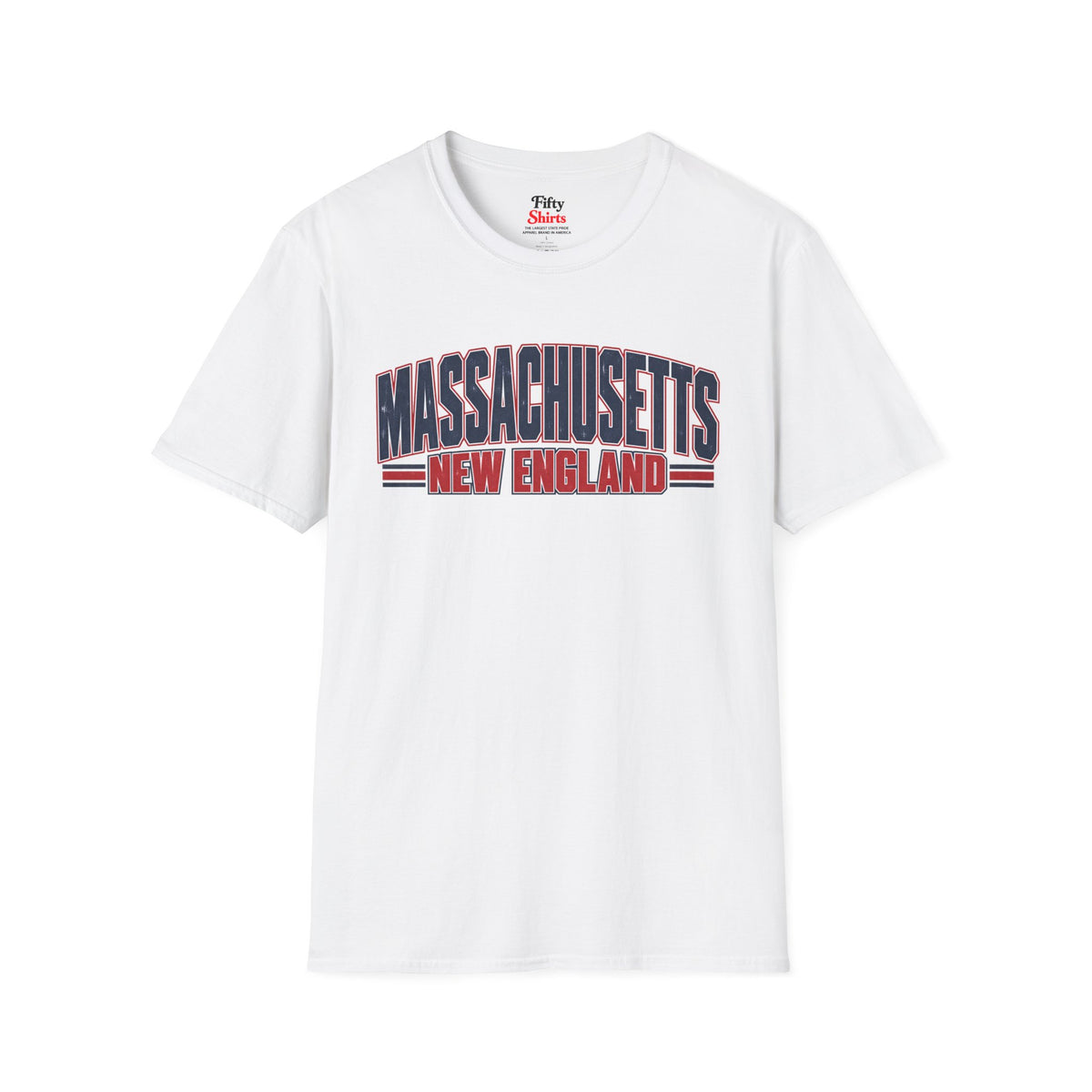 Massachusetts New England Unisex Softstyle T Shirt State Name Graphic Tee