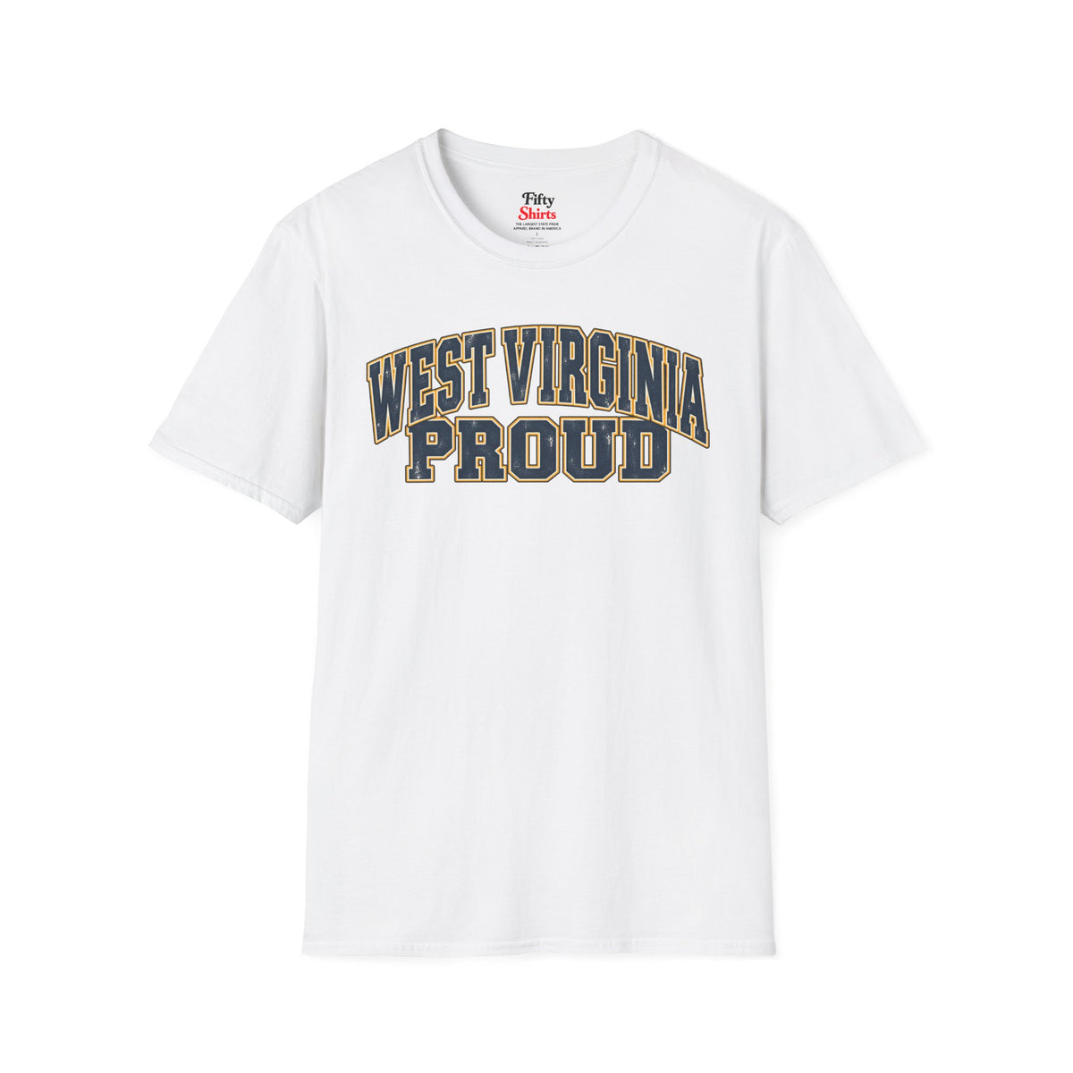 West Virginia Proud Unisex Softstyle T Shirt State Name Graphic Tee