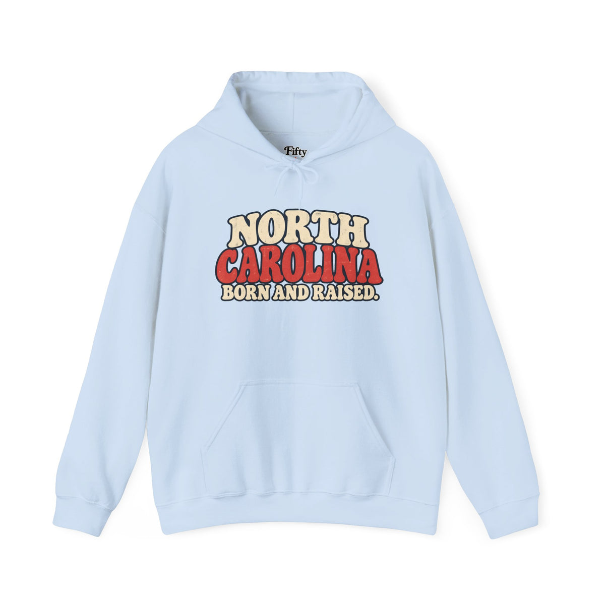 North Carolina Born and Raised Carolina Vintage Unisex Hoodie Graphic