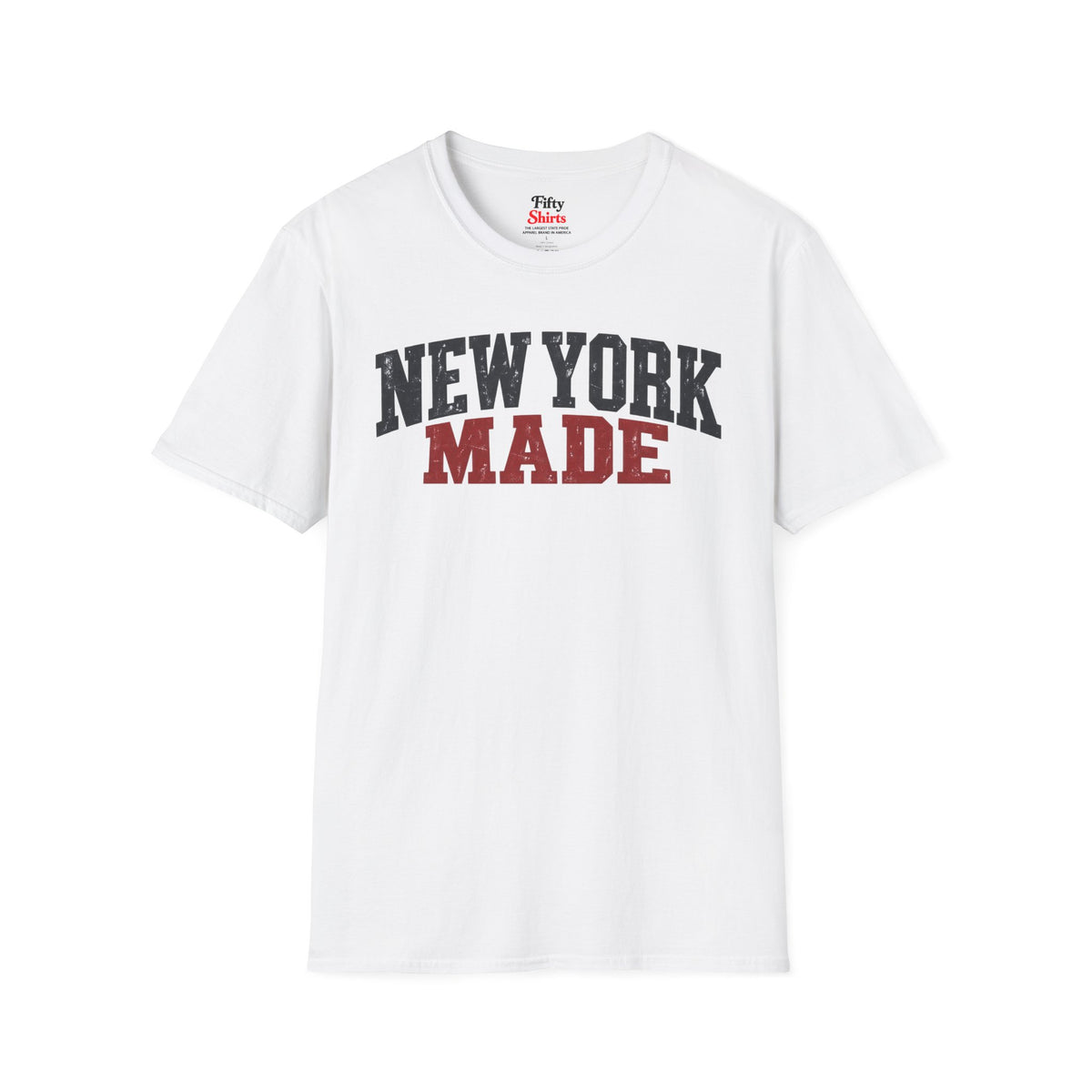 New York Made Unisex Softstyle T Shirt State Name Graphic Tee