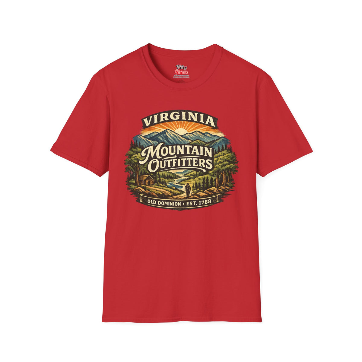 Virginia Mountain Outfitters Unisex Softstyle T Shirt State Pride Graphic Tee Collections FS03