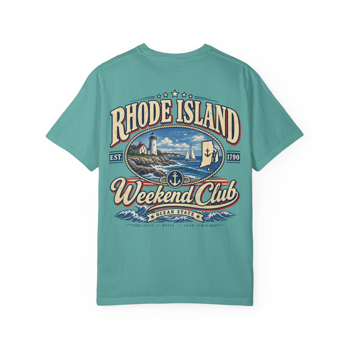 Rhode Island Weekend Club Unisex Comfort Color 1717 Streetwear Graphic Tee