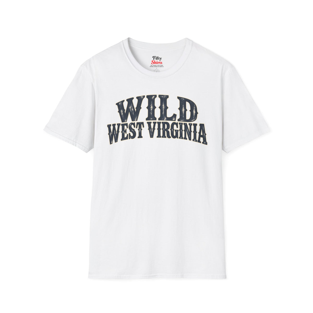 Wild West Virginia Unisex Softstyle T Shirt State Name Graphic Tee