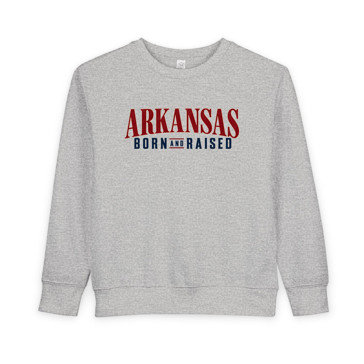 Arkansas Born and Raised Minimal Heritage Luxury Unisex Toddler Sweatshirt