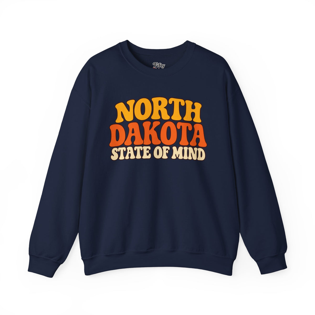 North Dakota State Of Mind Unisex Crewneck Sweatshirt State Name Graphic