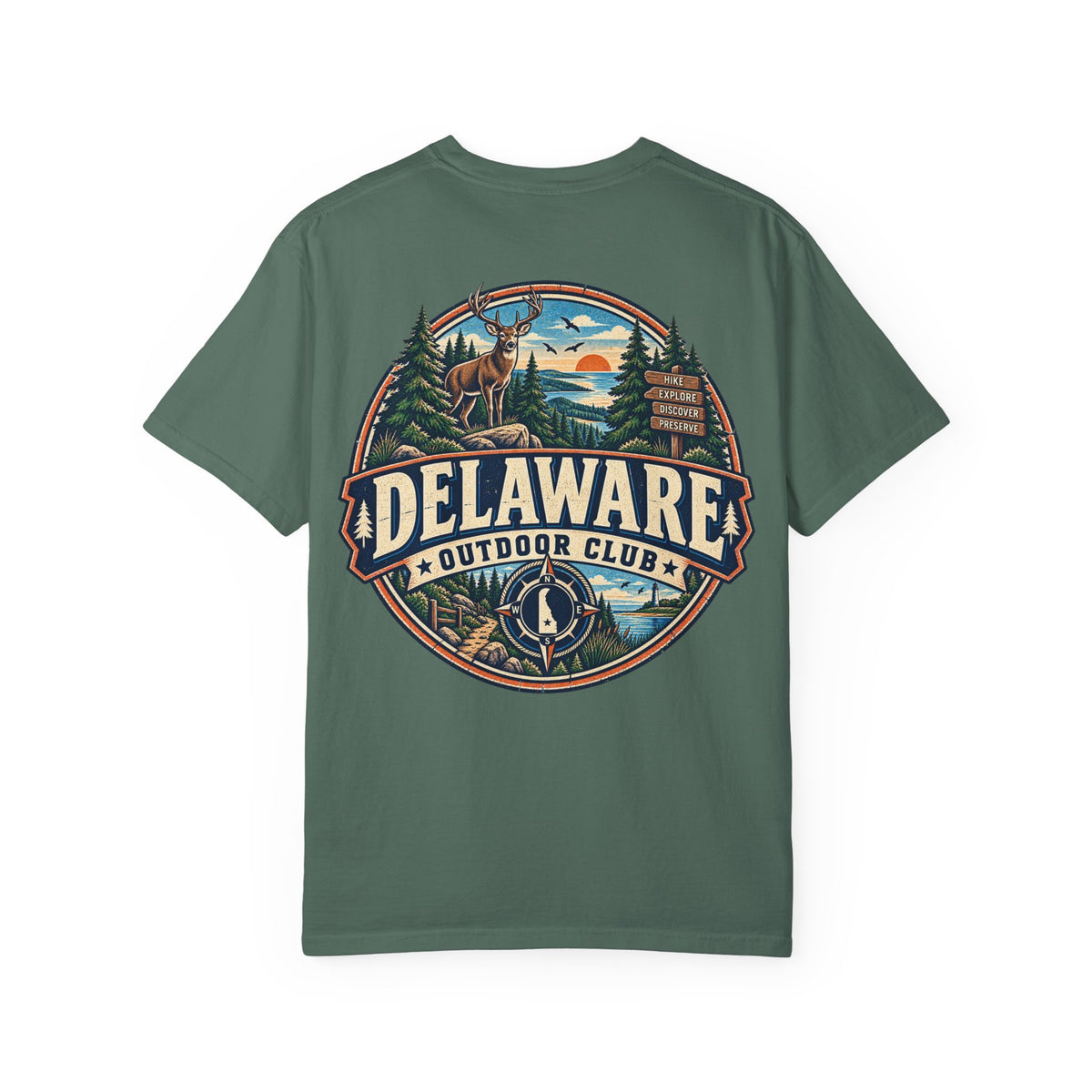 Delaware Outdoor Club Unisex Comfort Color 1717 Streetwear Graphic Tee