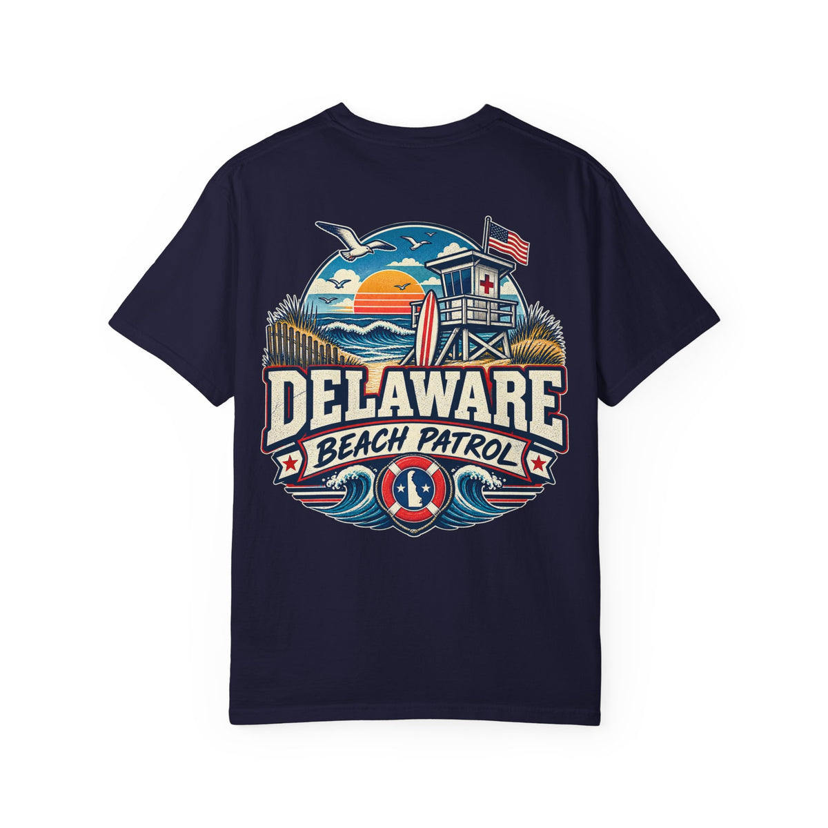 Delaware Beach Patrol Unisex Comfort Color 1717 Streetwear Graphic Tee