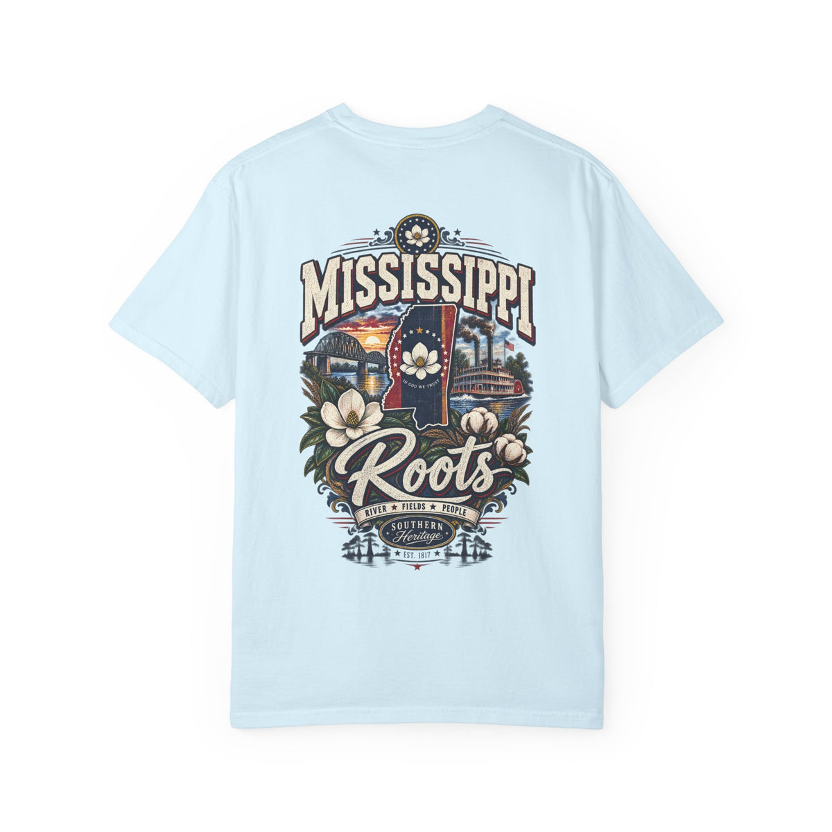 Mississippi Roots Unisex Comfort Color 1717 Streetwear Graphic Tee