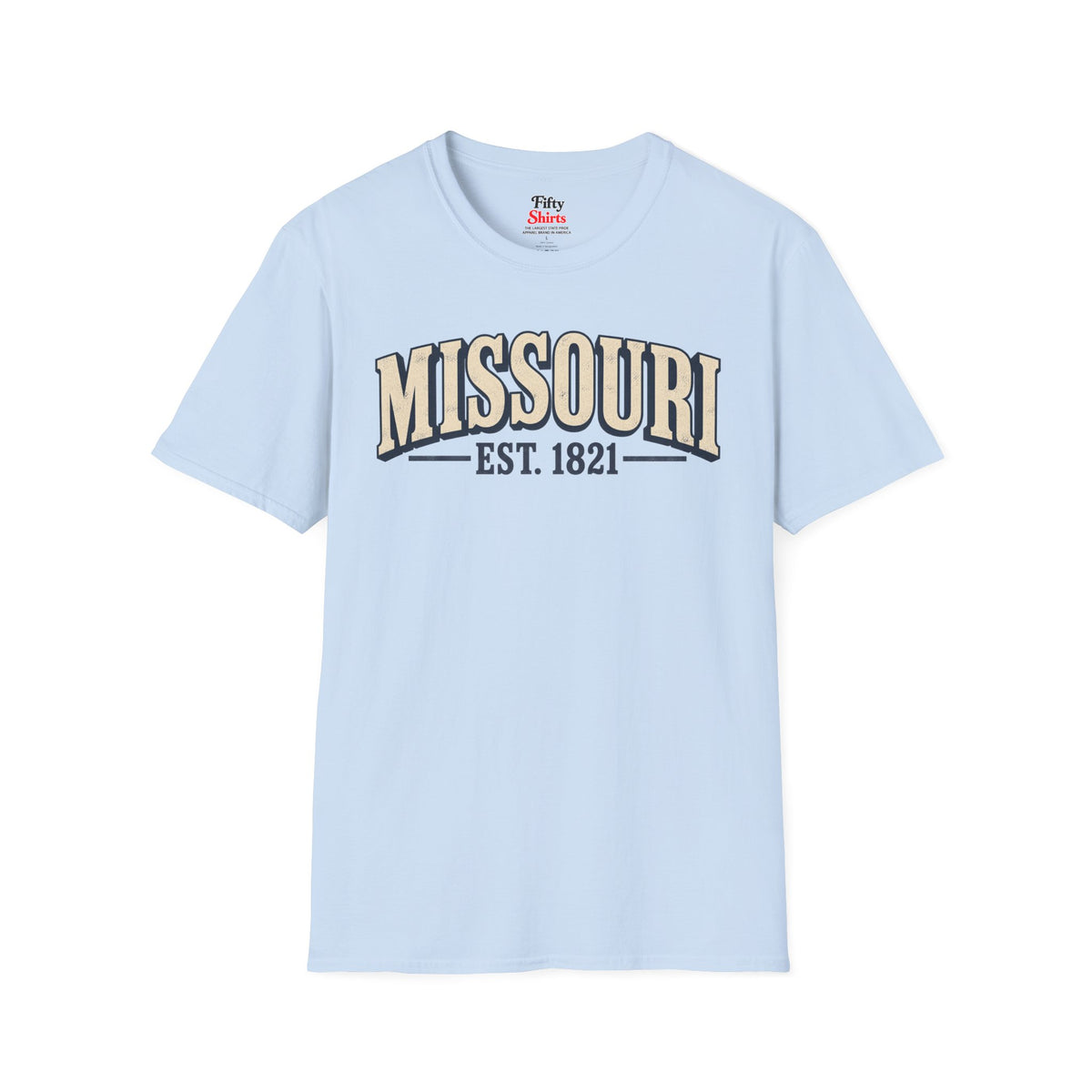 Missouri Est 1821 Unisex Softstyle T Shirt State Name Graphic Tee