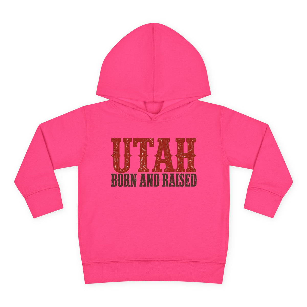 Utah Born and Raised Western Heritage Unisex Toddler Pullover Fleece Hoodie